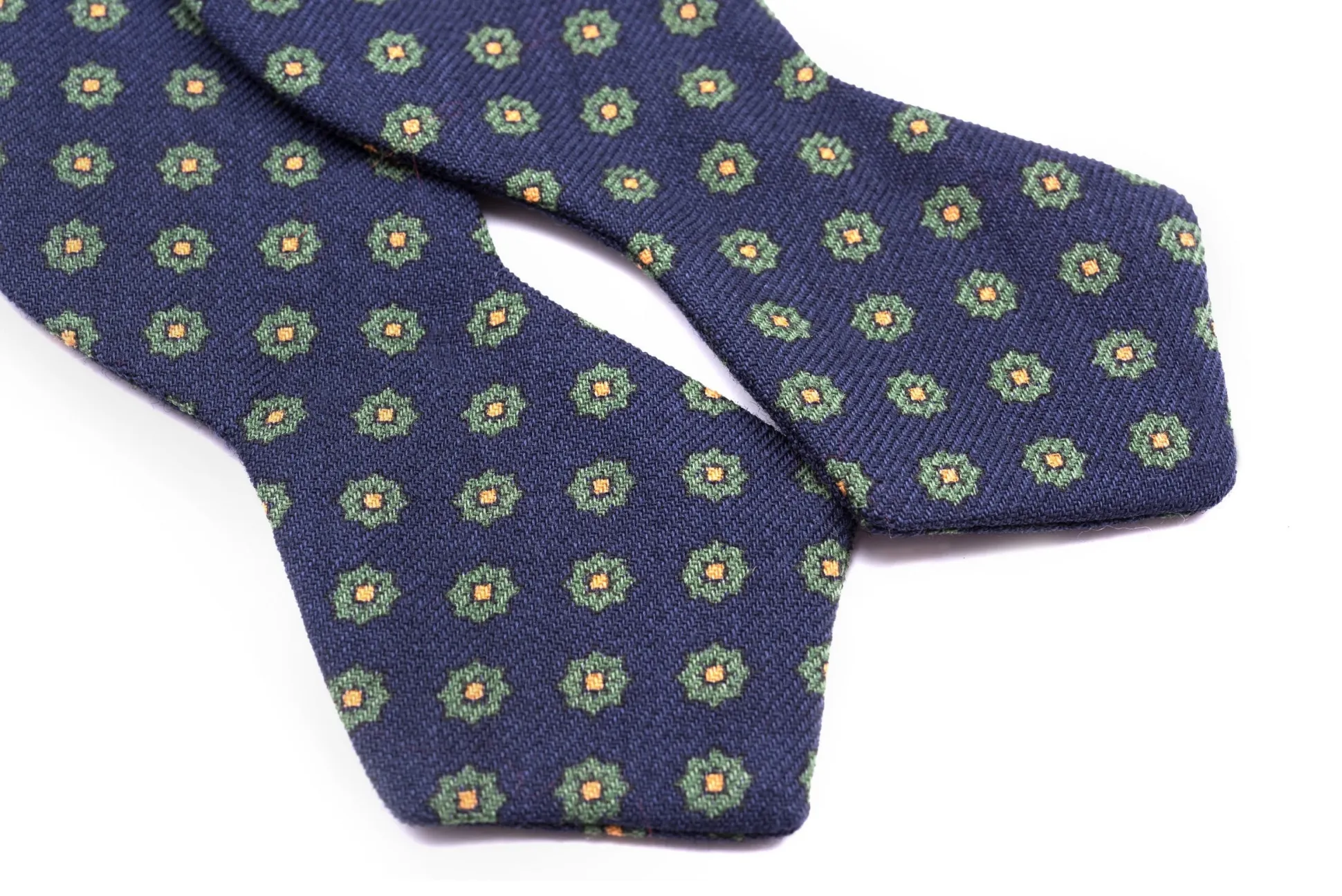 Navy Neats Wool Challis Bow Tie
