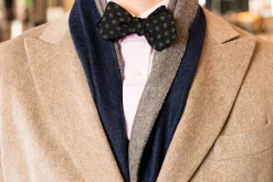Navy Neats Wool Challis Bow Tie