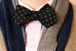 Navy Neats Wool Challis Bow Tie