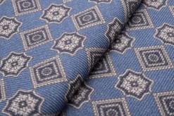 Navy Paisley & Diamond Double Sided Scarf