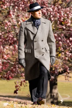 Navy Paisley & Diamond Double Sided Scarf