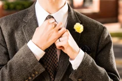 Navy & Red Diamond Madder Silk Tie