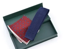 Navy Silk Knit Tie