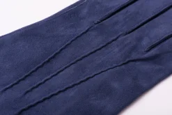Navy Unlined Lamb Suede Gloves