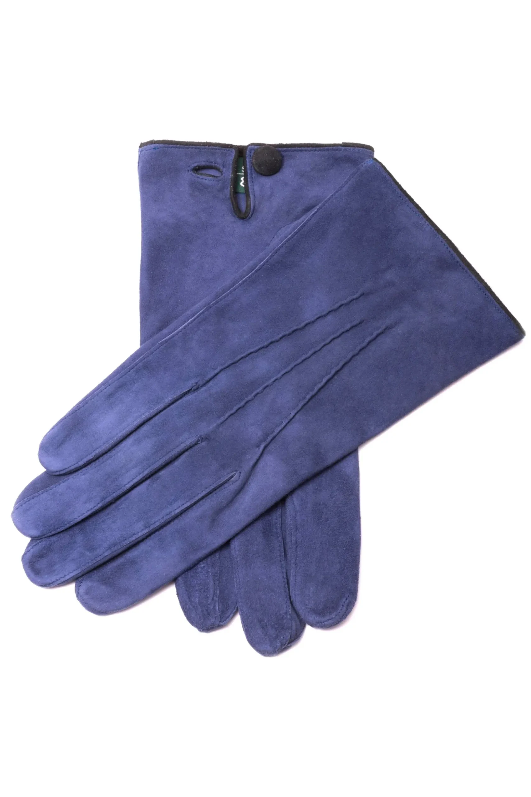 Navy Unlined Lamb Suede Gloves