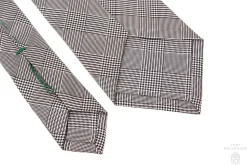 Navy & White Prince of Wales Check Silk Tie