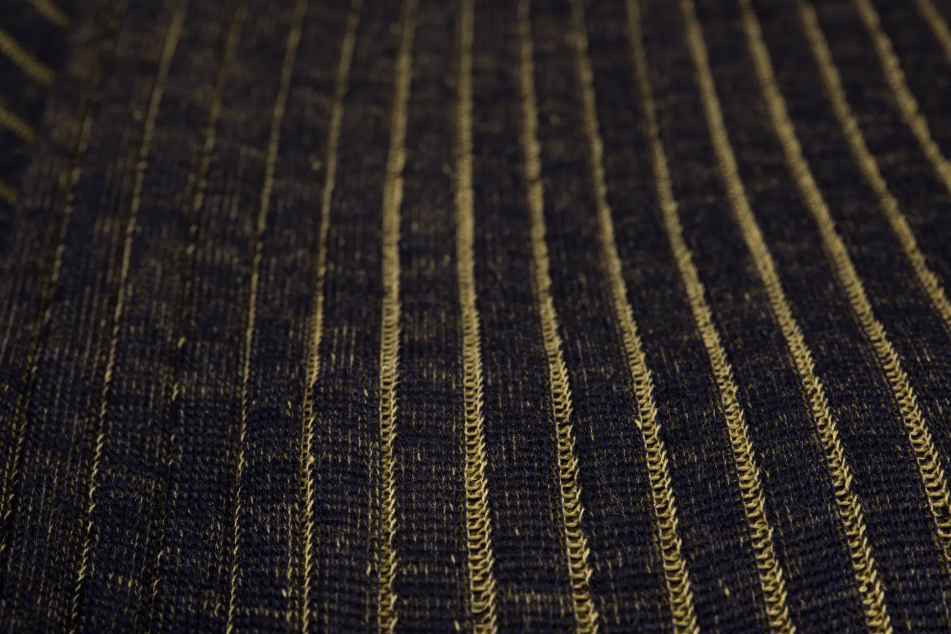 Navy & Yellow Shadow Stripe Lightweight Cotton Socks