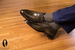 Navy & Yellow Shadow Stripe Lightweight Cotton Socks