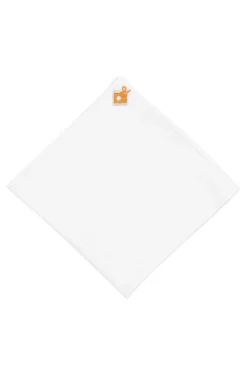 Old Fashioned Cocktail Hand Embroidered White Linen Pocket Square
