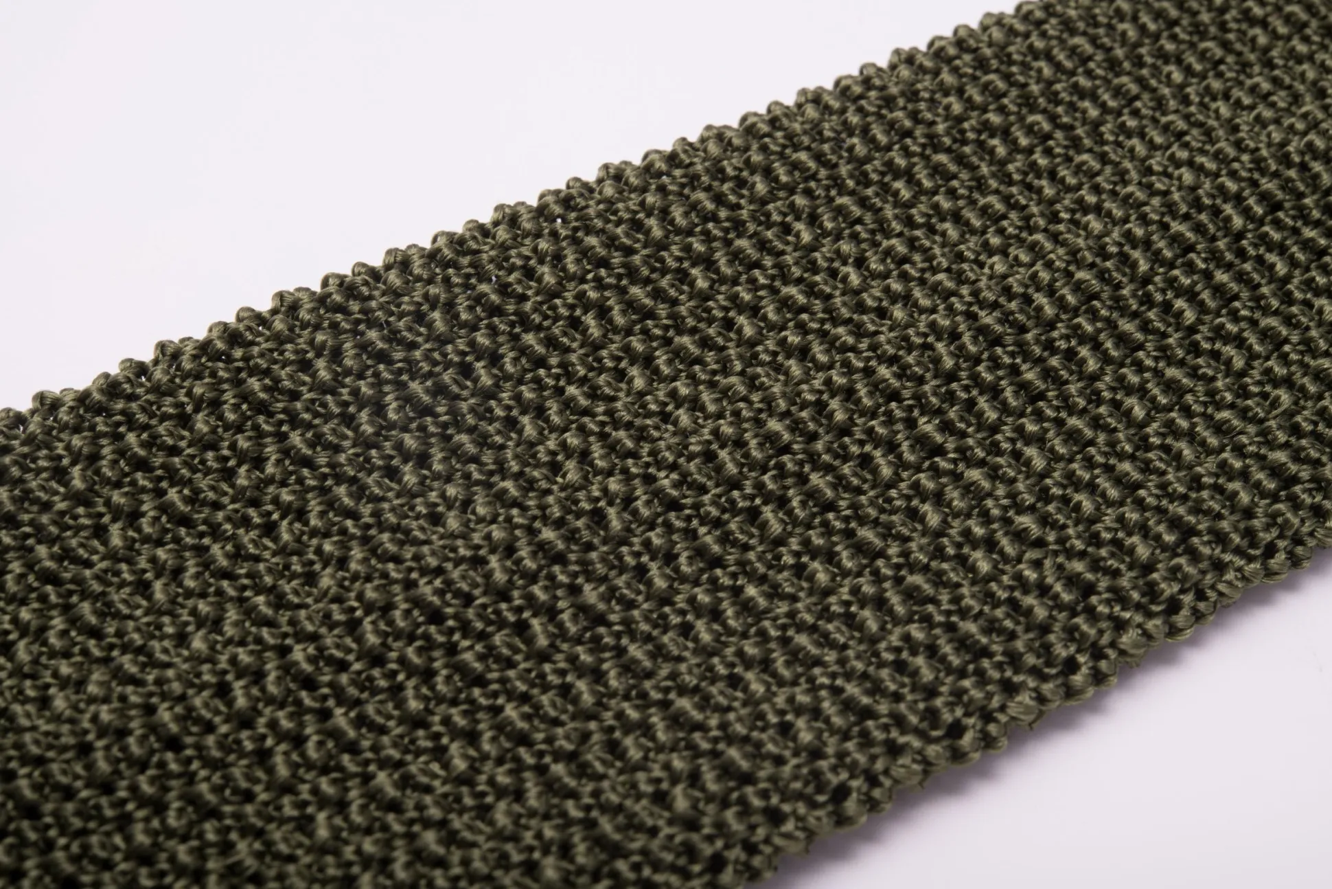 Olive Green Silk Knit Tie