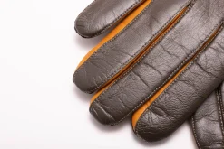 Olive Green Touchscreen Lamb Nappa Gloves