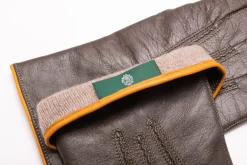 Olive Green Touchscreen Lamb Nappa Gloves