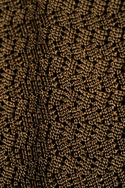 Olive Green Zigzag Silk Knit Tie