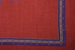 Orange Medallion Silk Wool Pocket Square