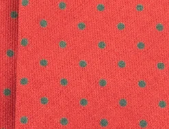 Orange Polka Dot Wool Challis Tie