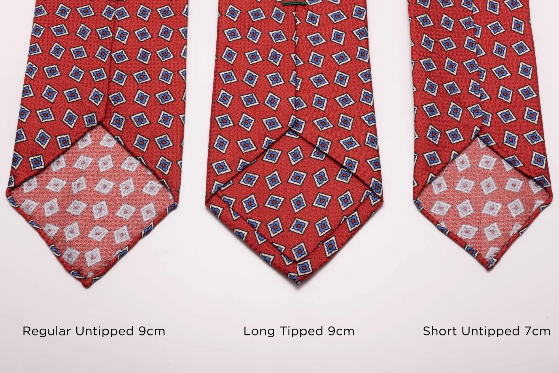Orange-Red Diamond Printed Jacquard Woven Tie
