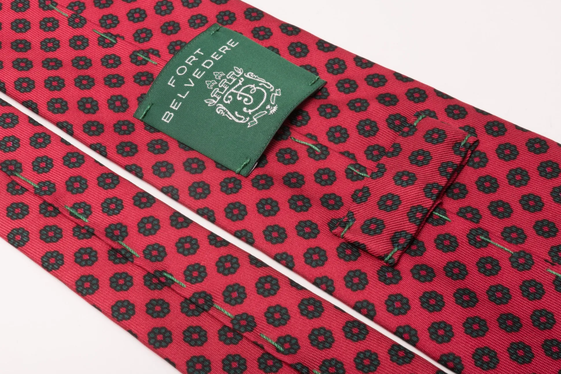 Orange-Red Macclesfield Neats Madder Silk Tie