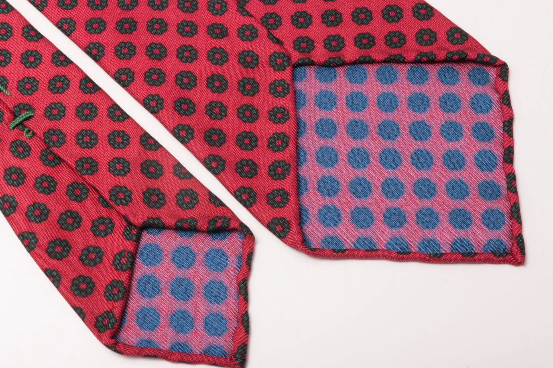 Orange-Red Macclesfield Neats Madder Silk Tie