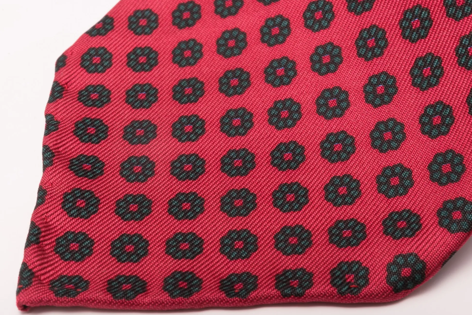 Orange-Red Macclesfield Neats Madder Silk Tie