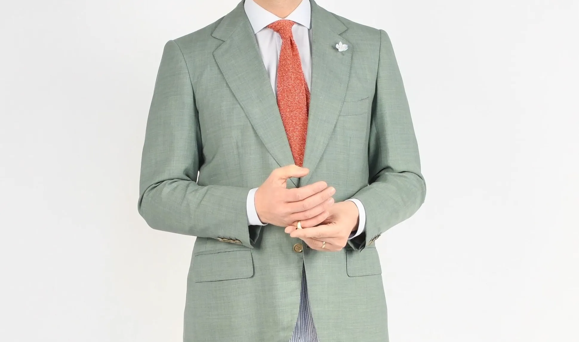 Orange & Red Mottled Silk Knit Tie