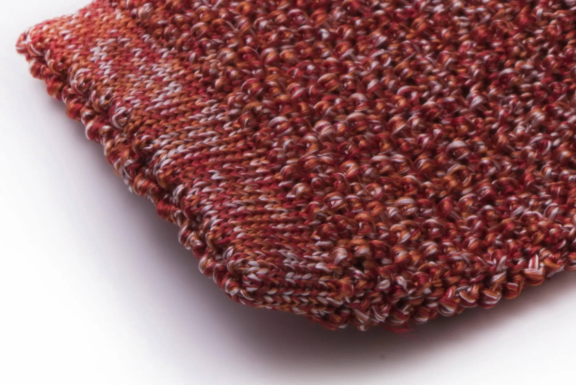 Orange & Red Mottled Silk Knit Tie