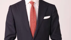 Orange & Red Mottled Silk Knit Tie