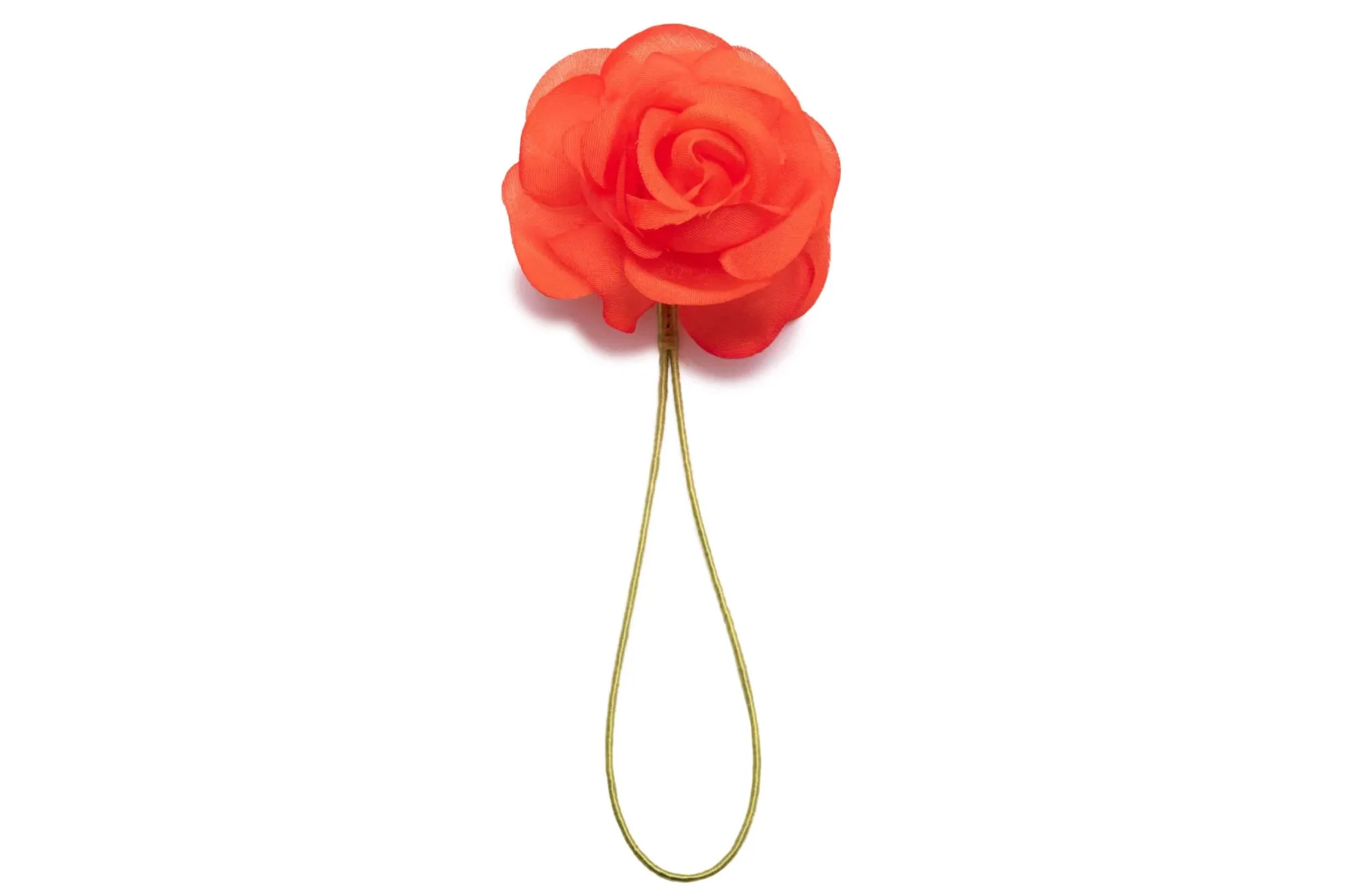 Orange Red Spray Rose Boutonnière Flower