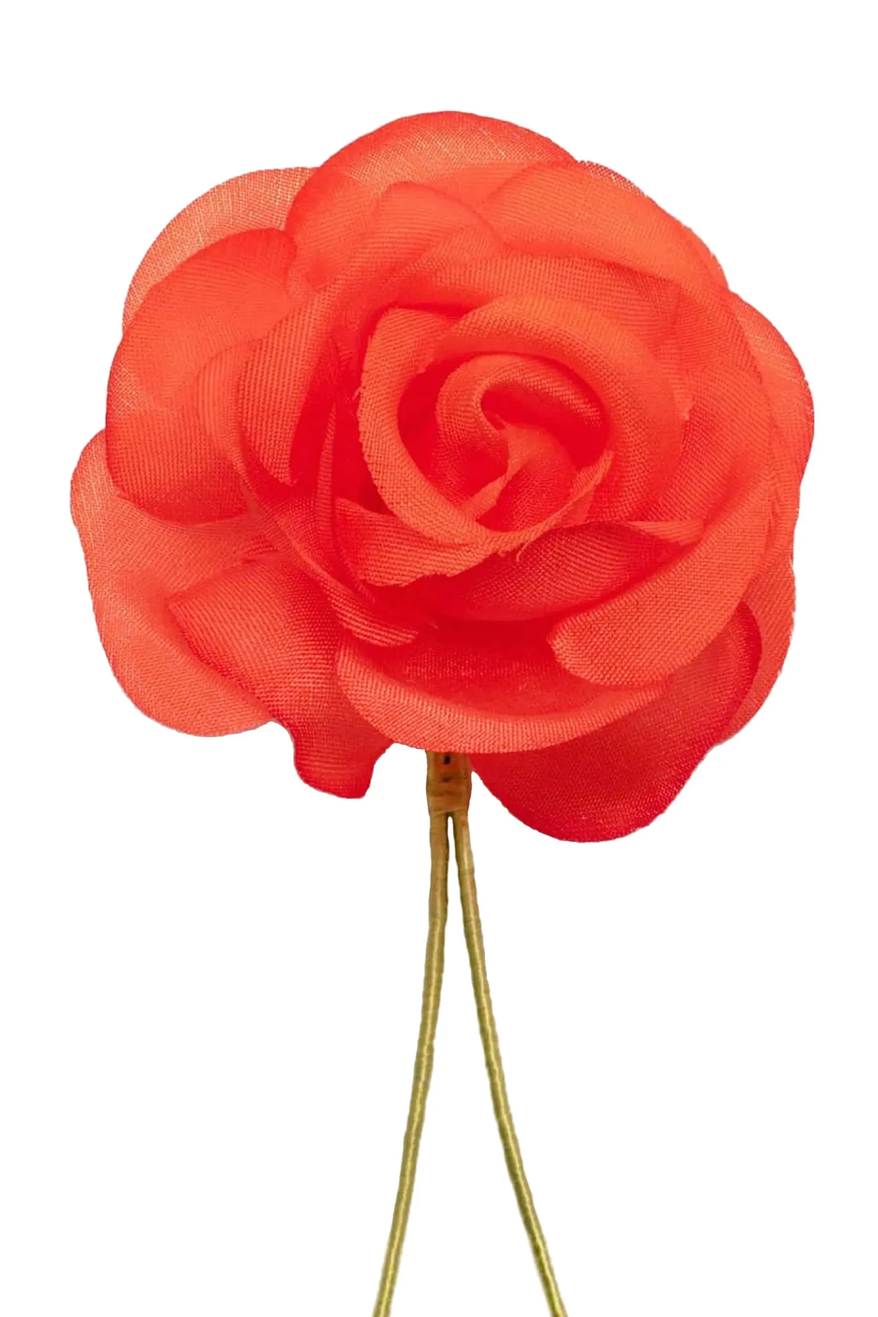 Orange Red Spray Rose Boutonnière Flower
