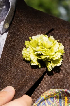 Oscar Wilde Pale Green Mini Carnation Boutonnière Flower