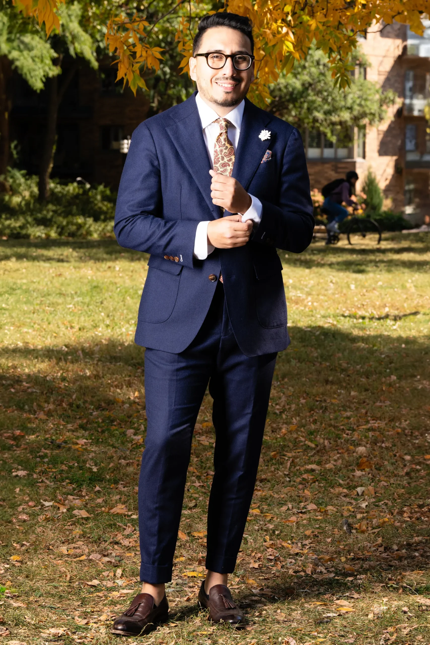 Pale Yellow Paisley Madder Silk Tie