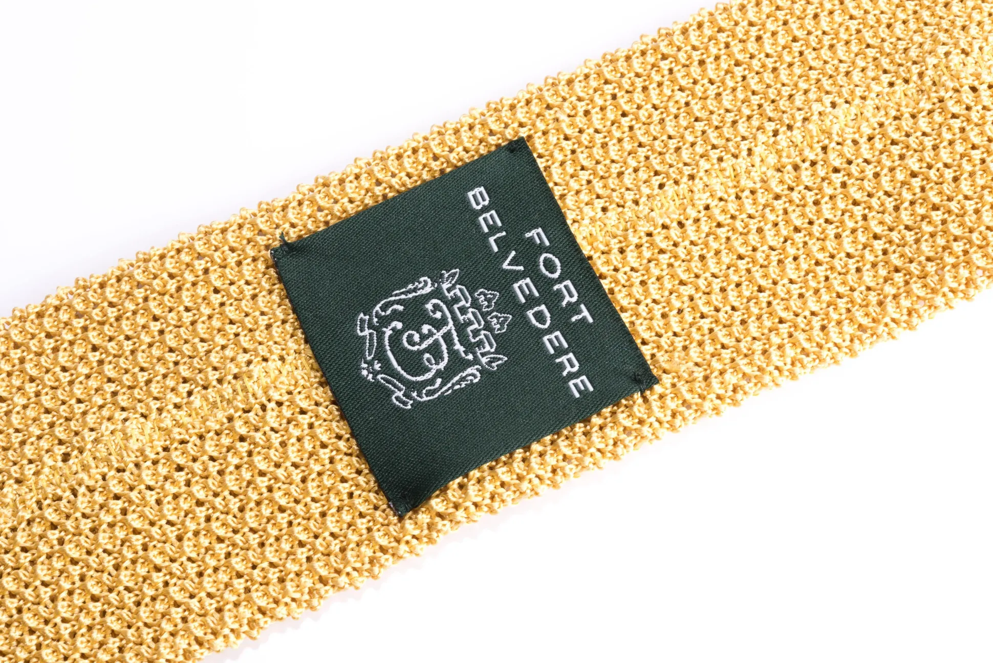 Pale Yellow Silk Knit Tie