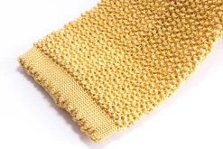 Pale Yellow Silk Knit Tie