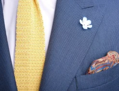 Pale Yellow Silk Knit Tie