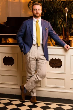 Pale Yellow Silk Knit Tie