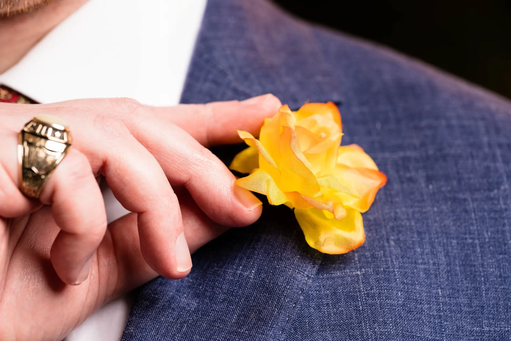 Peach Spray Rose Boutonnière Flower