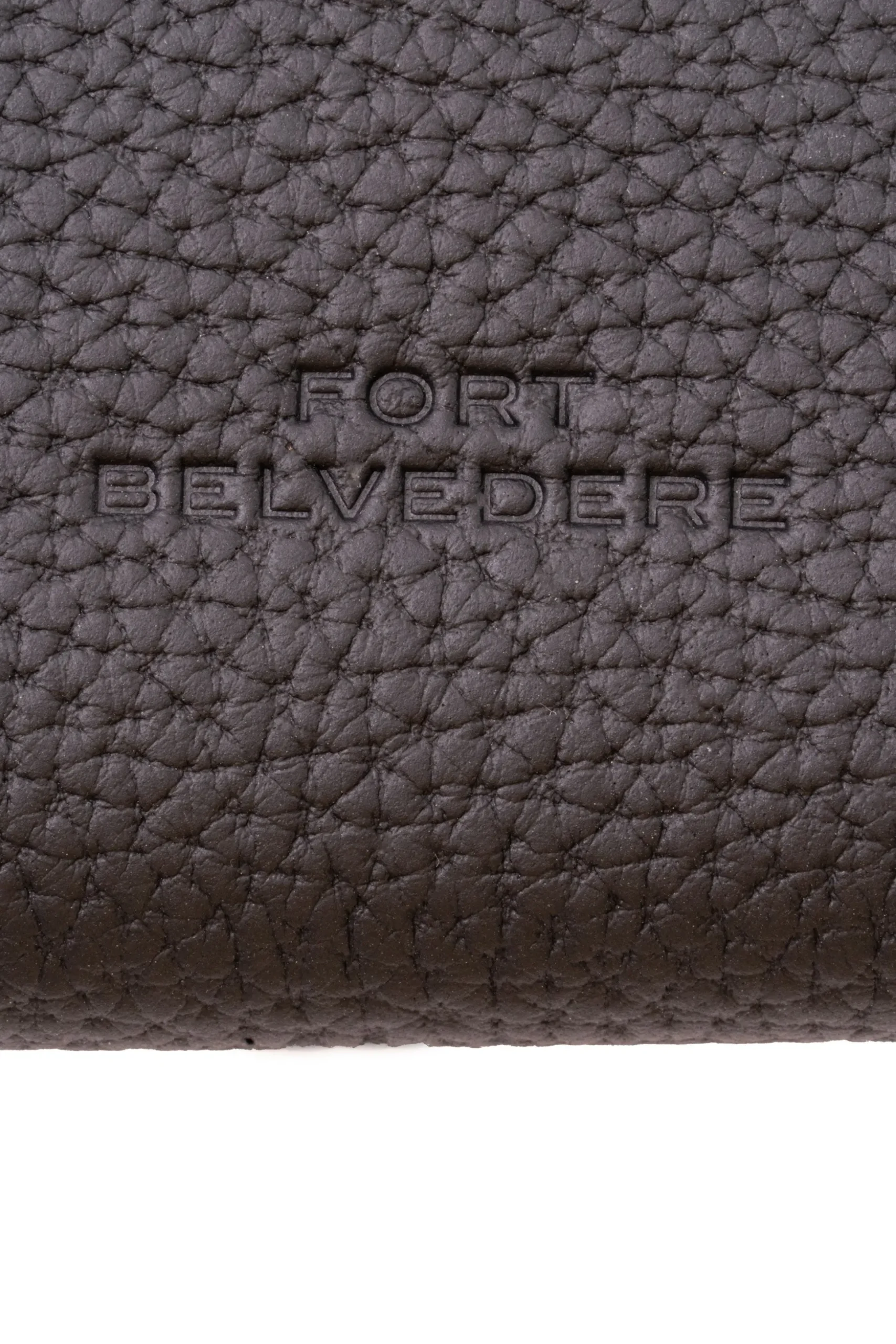 3-Pen Black Full-Grain Calf Togo Leather Pen Case