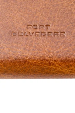 3-Pen Saddle Brown Dumont Full-Grain Leather Pen Case