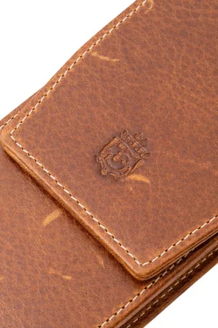 3-Pen Saddle Brown Dumont Full-Grain Leather Pen Case