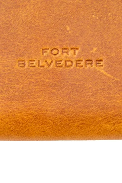 3-Pen Vintage Gold Full-Grain Leather Pen Case