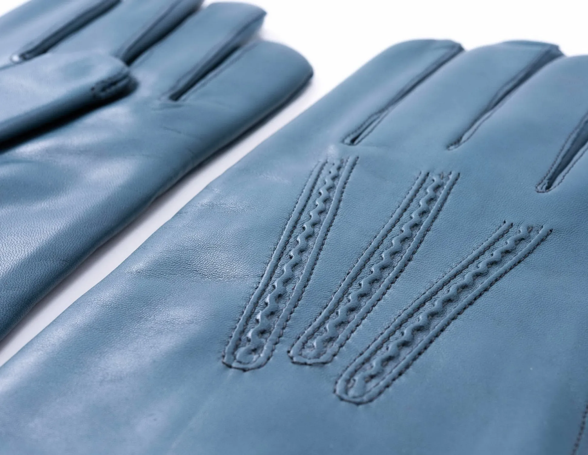 Petrol Blue Lamb Nappa Leather Gloves