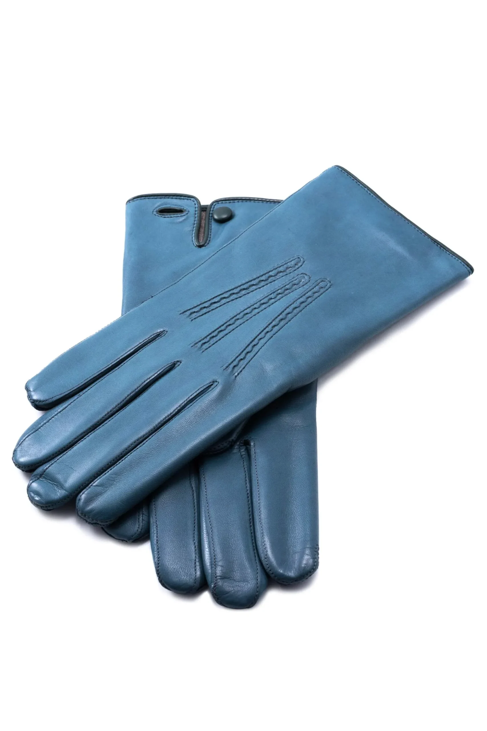 Petrol Blue Lamb Nappa Leather Gloves