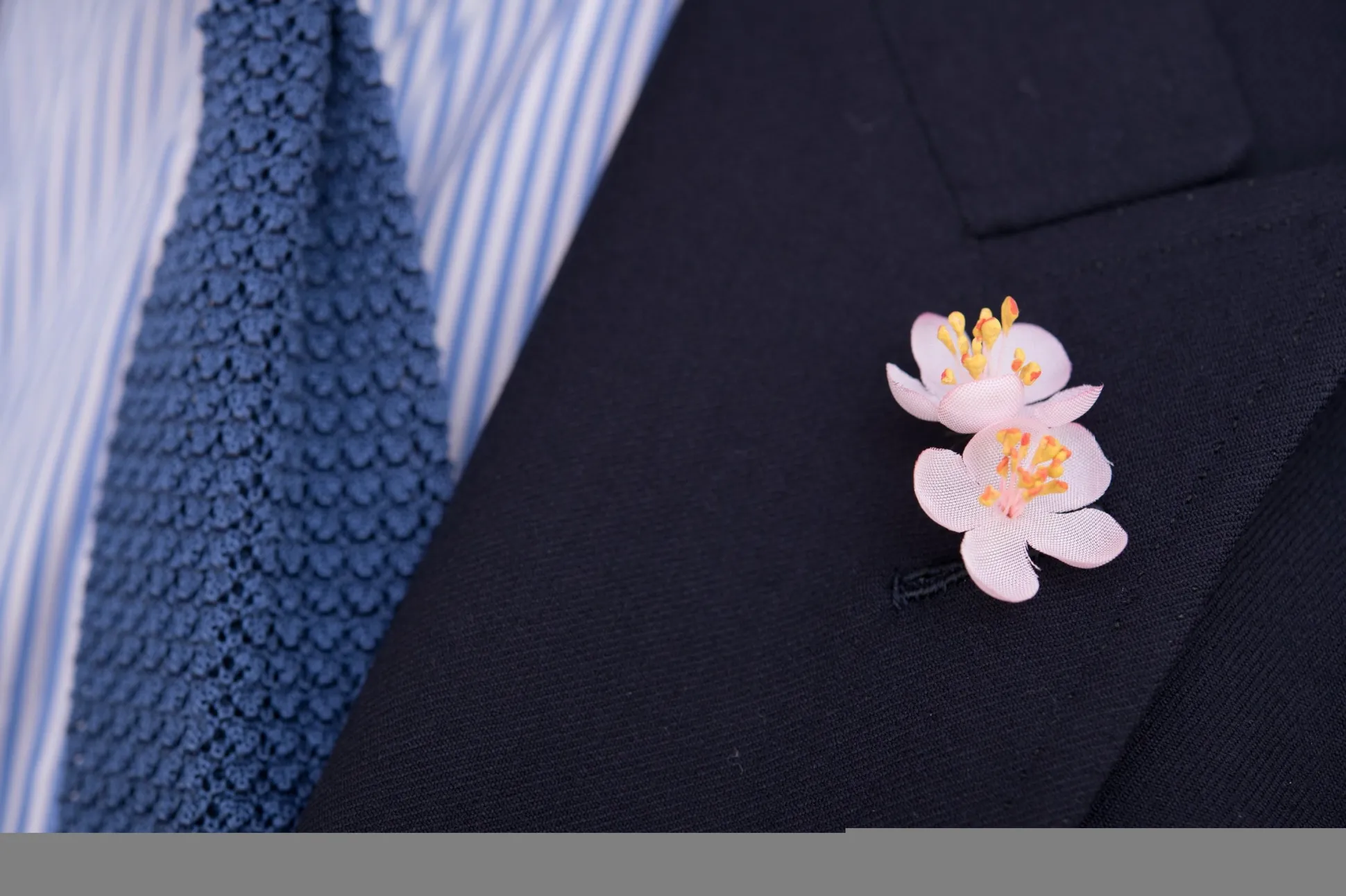 Pink Cherry Blossom Boutonnière Flower