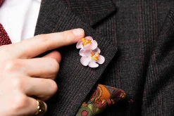 Pink Cherry Blossom Boutonnière Flower
