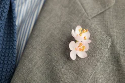 Pink Cherry Blossom Boutonnière Flower