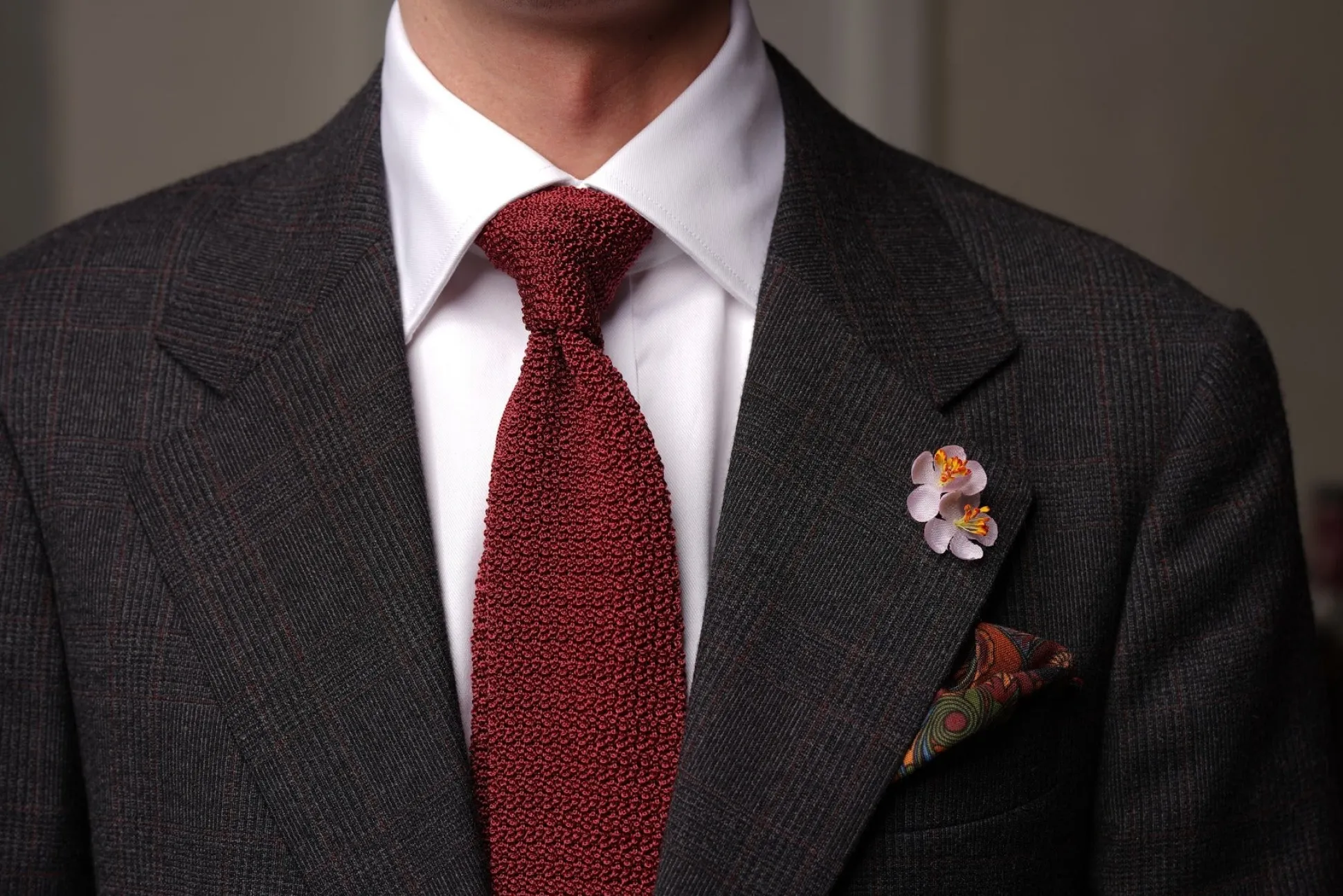 Pink Cherry Blossom Boutonnière Flower