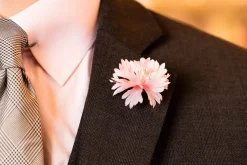 Pink Cornflower Boutonnière Flower