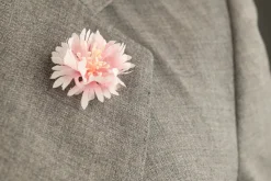 Pink Cornflower Boutonnière Flower