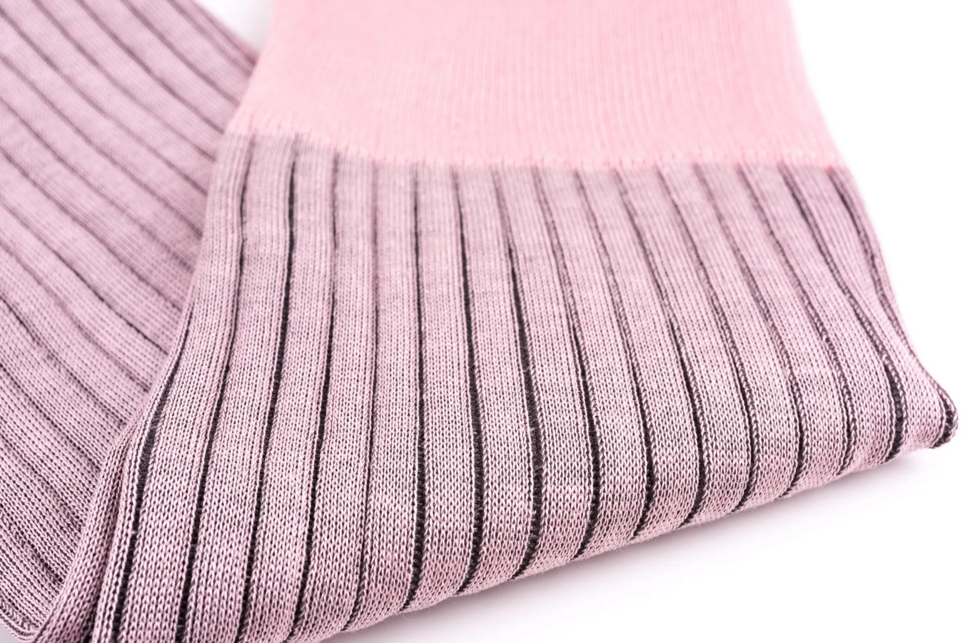 Pink & Gray Shadow Stripe Lightweight Cotton Socks
