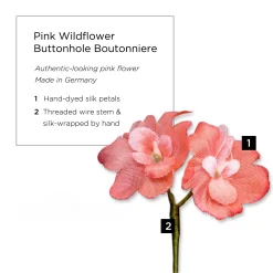 Pink Wildflower Boutonnière Flower