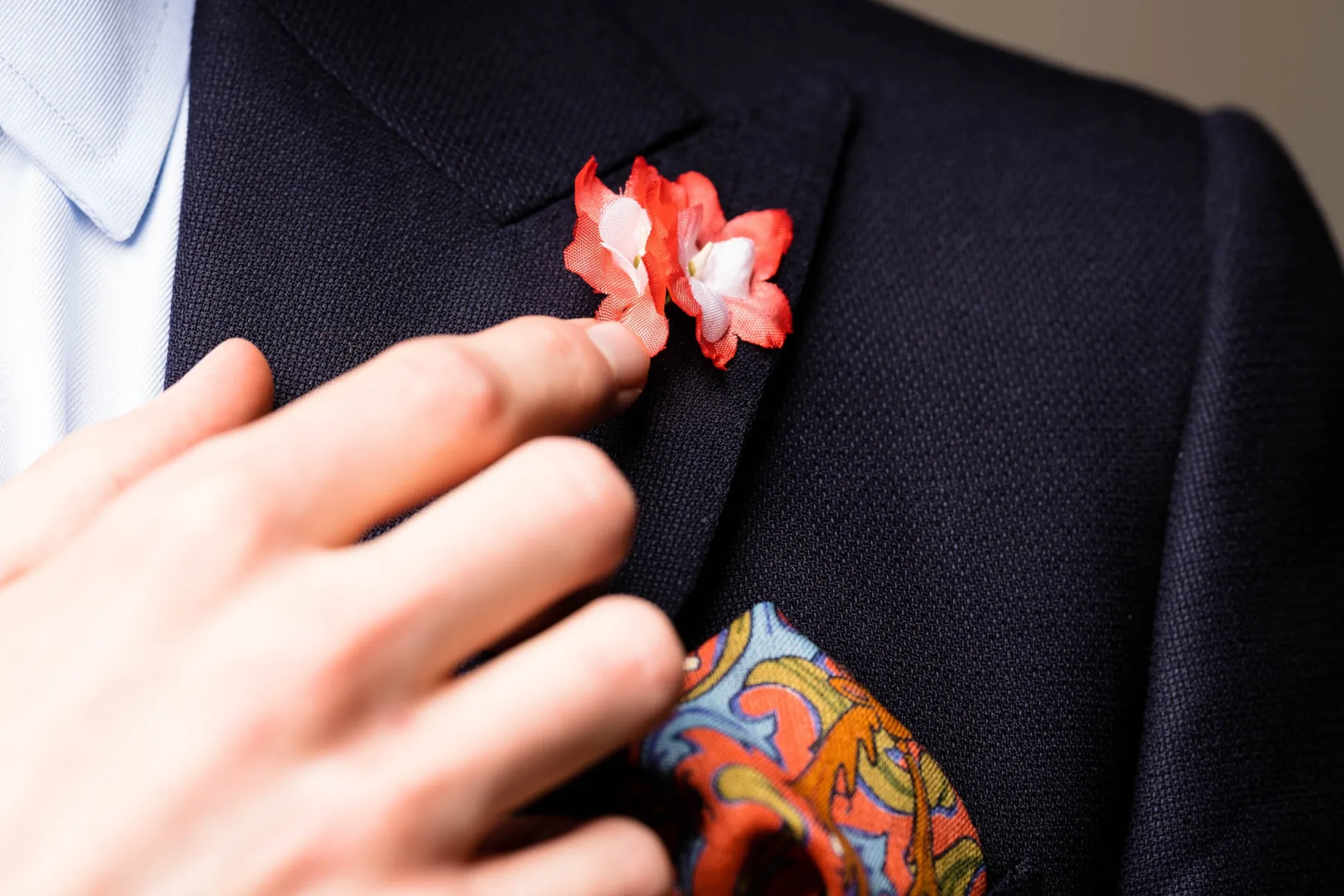 Pink Wildflower Boutonnière Flower